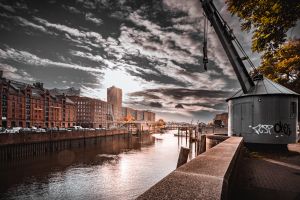 Abendstimmung am Binnenhafen.