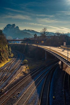 Blick von Bad Münster nach Ebernburg.