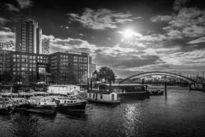 Abendstimmung am Binnenhafen.