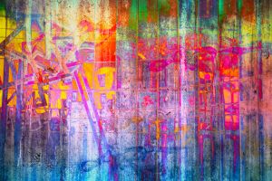 Anbau der Stadtbücherei in Bad Kreuznach, abstrakt verfremdet.